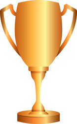 Gold shiny trophy Royalty Free Vector Image - VectorStock
