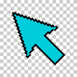 arrow pixel icon web cursor click mouse symbol vector image