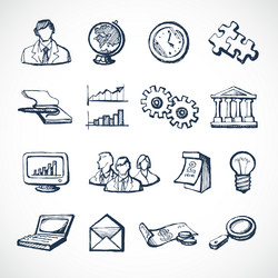 Internet sketch icons Royalty Free Vector Image