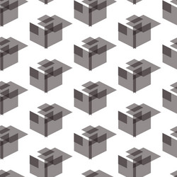 seamless cube like geometric pattern from shape vector image
