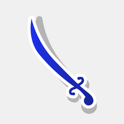 Sword sign new year bluish vector