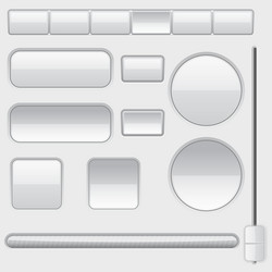 white blank buttons web interface icons vector image