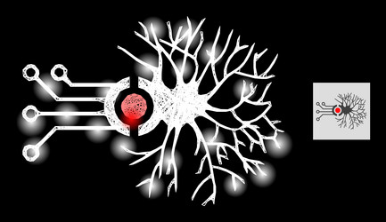bright net mesh digital neural connection vector image