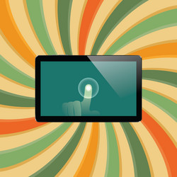 digital tablet with shiny sensor screen touch vector image