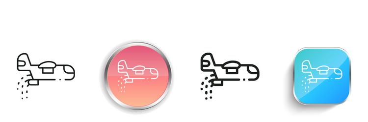 fire icon thin linear regular and button style vector image