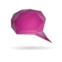 Polygonal geometric 3d speech bubble Royalty Free Vector