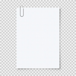 realistic blank paper sheet in a4 format vector