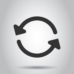 Arrow rotation icon in transparent style sync vector