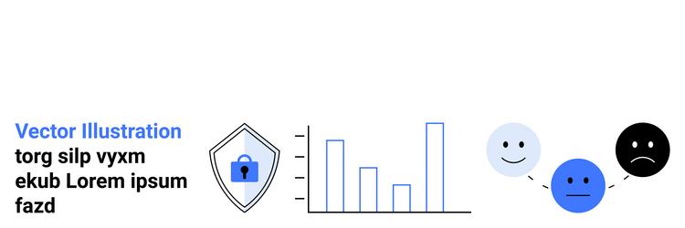 data security progress analytics with shield vector image