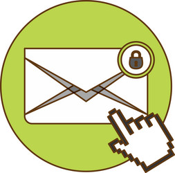 envelope and mail design vector image