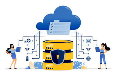 Sharing and communicating data with cloud vector