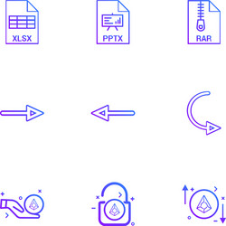 xlsx excel pptx power point rar compressed vector