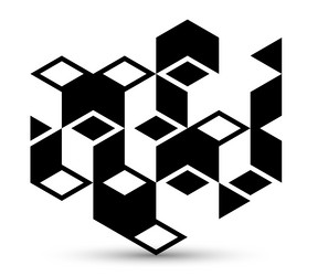 abstract geometric background created with 3d vector image
