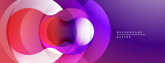 abstract vibrant circles overlap creating dynamic vector image