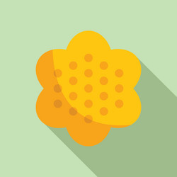 delicious round flower shaped cookie for snacking vector image