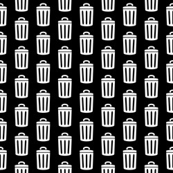 garbage icon seamless pattern vector image