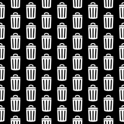 Garbage icon seamless pattern vector