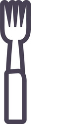 isolated fork gradient style icon design vector image