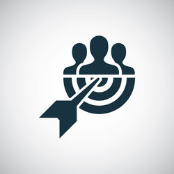 team target icon for web and ui on white vector image