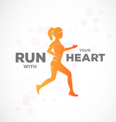 typographic motivational running quote Vector Image