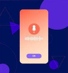 Voice Biometrics Authentication vector image