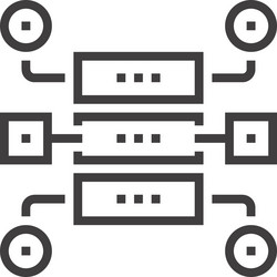 data structure flat line web icon vector image