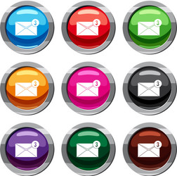 envelope with three messages set 9 collection vector image