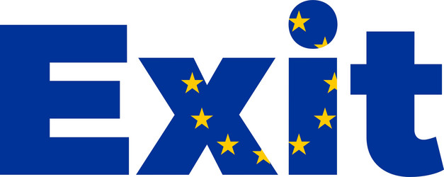 exit from european union on referendum vector