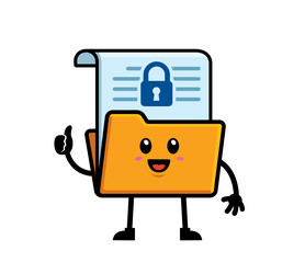 file folder mascot character design vector image