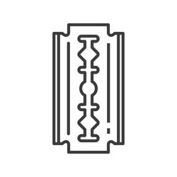 old razor blade isolated sharp retro shaving tool vector image