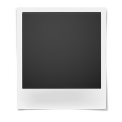 Retro instant photo frame isolated on white vector