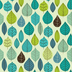 Seamless pattern with leaf abstract texture vector