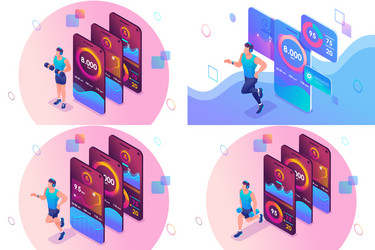 set isometric concept concepts using a mobile vector