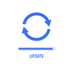 Software update icon downloading and updating vector