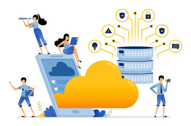 apps for mobile storage services by uploading vector image