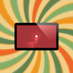digital tablet with shiny sensor screen touch vector image