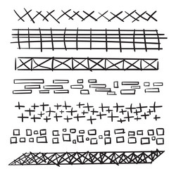 scribbled lines and strokes in various styles vector image