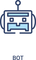 bot concept 2 colored icon simple line element vector image