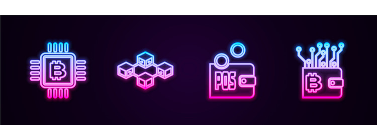 CPU Mining & Blockchain Technology vector image