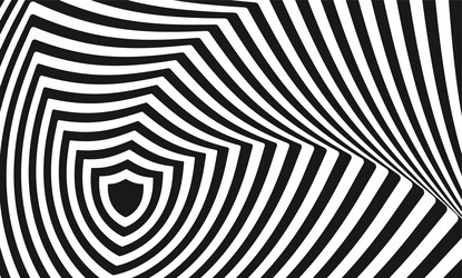 Geometric abstract wavy pattern of black and white vector