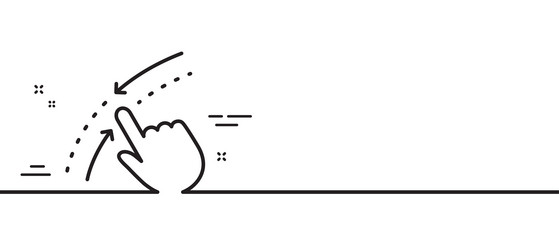 Swipe up down line icon move finger sign minimal Vector Image