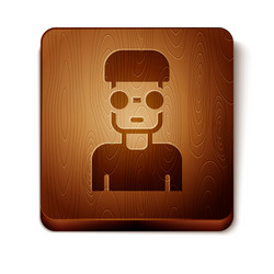 brown nerd geek icon isolated on white background vector image