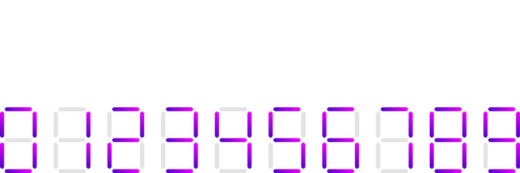digital display digits numbers numberals vector image