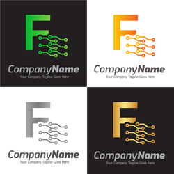 Programming code and technology logo template vector