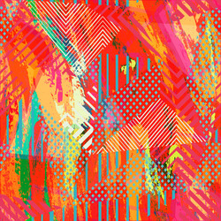 Red Geometric Triangle Pattern vector image