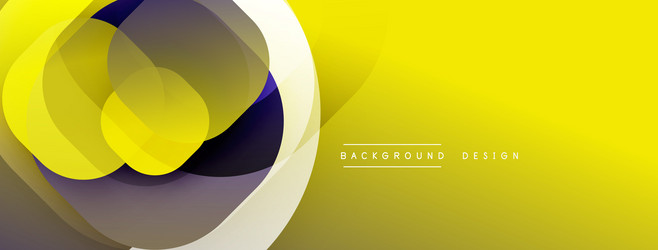 abstract yellow design features overlapping vector image