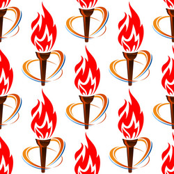 Flame Torch Pattern - Olympic Style vector image