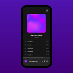 Music player interface design concept vector