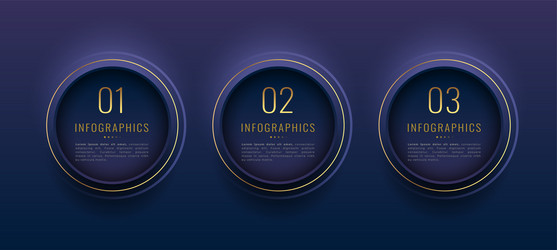 present your business data in style with 3 step vector image