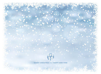 Blue ice frame with snow Royalty Free Vector Image